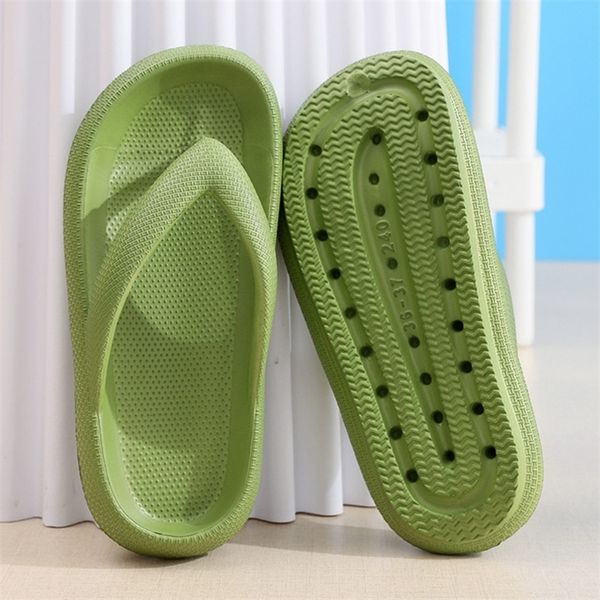 

rimocy soft sole platform flip flop clip toe nonslip cloud slippers woman summer thick bottom bathroom slides 220614, Black