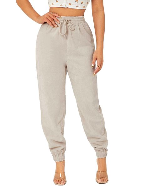 

petite solid drawstring sweatpants o4y6#, Black;white