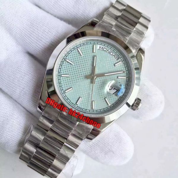 

16 styles watches 228236 41mm day-date a2813 automatic mens watch sapphire mirror ice blue dial stainless steel bracelet gents wristwatches, Slivery;brown