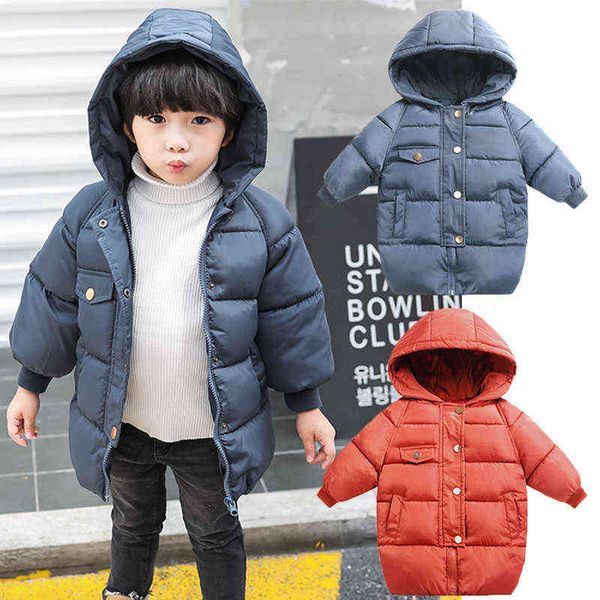 

kids boys girls baby coat jackets for children outerwear clothing fashion baby girls autumn winter thicker warm parka j220718, Blue;gray