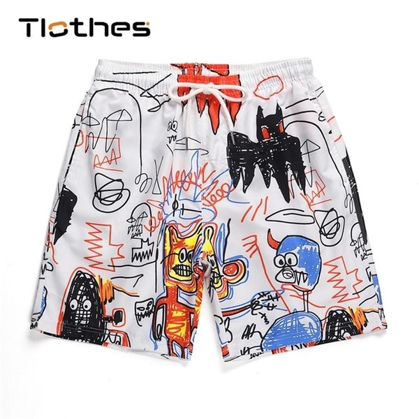 

sports shorts men graffiti digital print bermuda pattern beach brand s running basketball board 220518, White;black