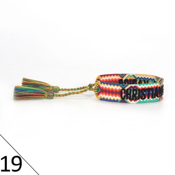 

luxury brand braided bracelet adjustable woven friendship bangle for womens mens designer letter embroidery rope bracelets jewelry gift code, Golden;silver