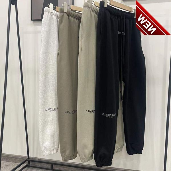 

50% off discount legged sweat fog casual spring and summer loose couple pants ess terry 2022 factory wholesale low price, White;black