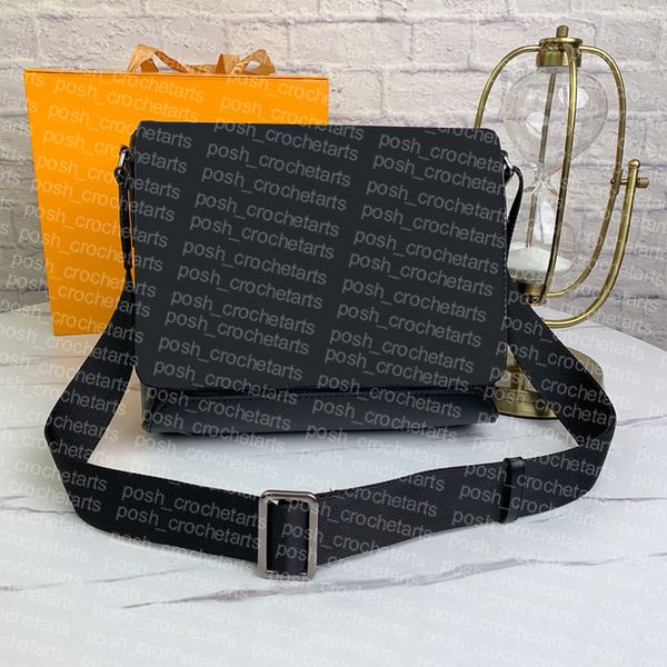 

genuine leather men's cross body bag embossed checker pattern flap messenger bags