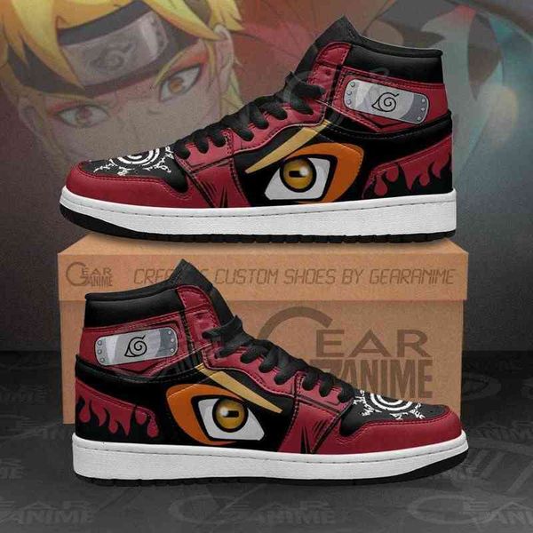 

sage mode eyes sneakers anime shoes, Black
