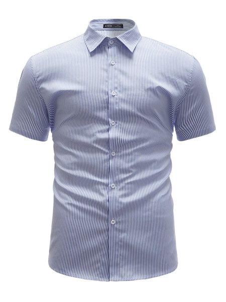 

men striped print shirt 37ma#, White;black