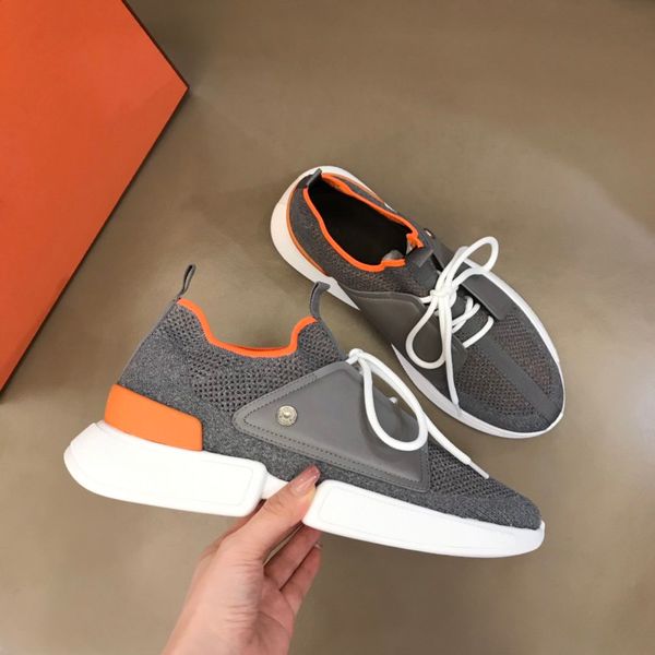 

men's shoes luxury designer brand calfskin sneakers with straps design very good dust bag with box size38-45, Black