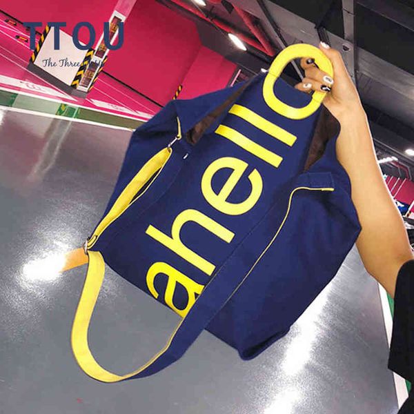 

evening bag large canvas cloth handbag women letter shopping tote lady shoulder big capacity handle reusable crossbody 0623