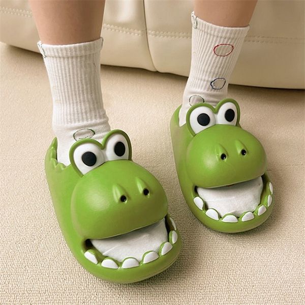 Kawaii dinossauro crianças chinelos verão bebê oudoor antiderrapante sapatos leves slides meninos bonito dos desenhos animados eva sandálias 220622