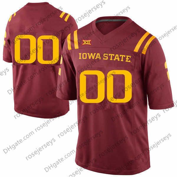 

american college football wear 2019 isu iowa state cyclones football #1 tarique milton 3 kene nwangwu jaquan bailey 8 deshaunte jones red ye, Black