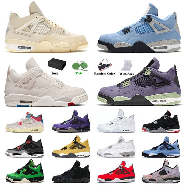 

new arrival jumpman 4 4s iv designer basketball shoes authentic for mens womens canvas black cat canyon purple manila cactus jack infrared s