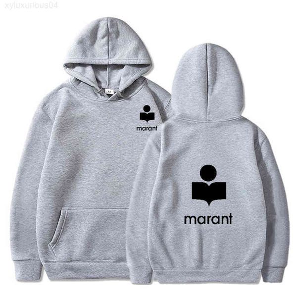 

hip hop brand marant sweatshirt men sportswear hoodies long sleeve hooded hoodie tracksuit sweat coat sudadera hombre, Black