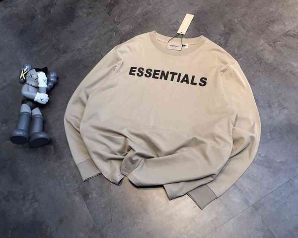 

50% off s bottomed fog multi thread high street offset letter thick three-dimensional long sleeve t-shirt9zka, Black