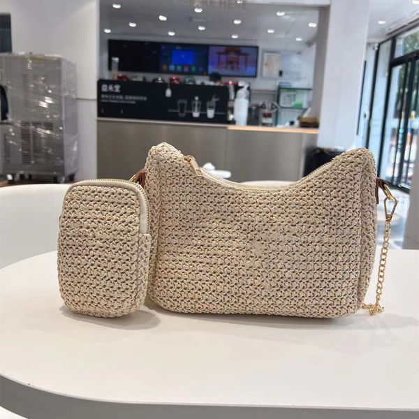 

fashion designer cleo armpit straw bags for women handbags hobo bag woman shoulder crossbody axillary underarm stuff sacks with coin purse