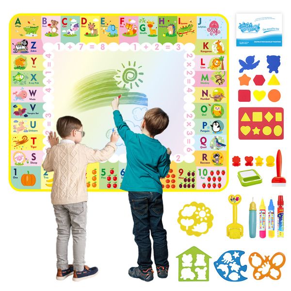 Водный рисунок коврик Doodle Baby and Magic Puns and Starms Set Steping Board Board Образовательные игрушки для детей рождественский подарок