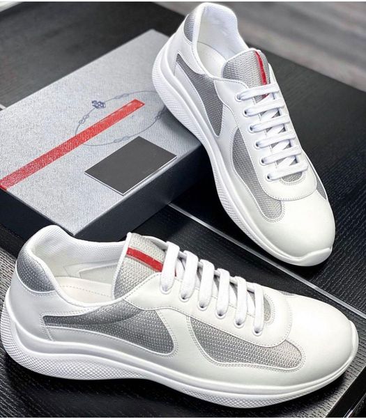 

americas cup sneakers shoes for men breathable & mesh leather casual walking rubber tread sole comfort excellent sports eu38-46