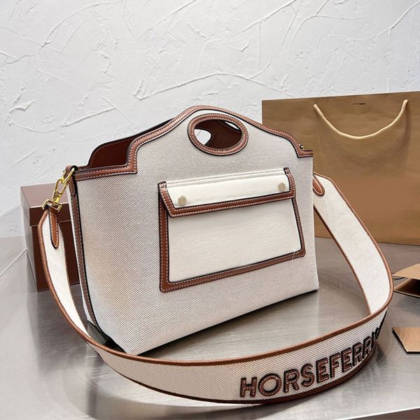 

canvas tote bag large capacity shopping bags women leather handbag purse front pocket removable embroidered crossbody strap handle lady tote