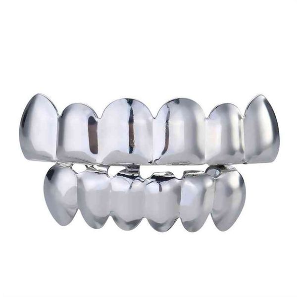 

fashion style 6 flat tuhao gold series smooth geometric hip hop braces decoration, Silver
