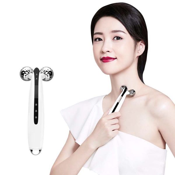 

mini microcurrent face roller massage facial lifting slimming beauty device