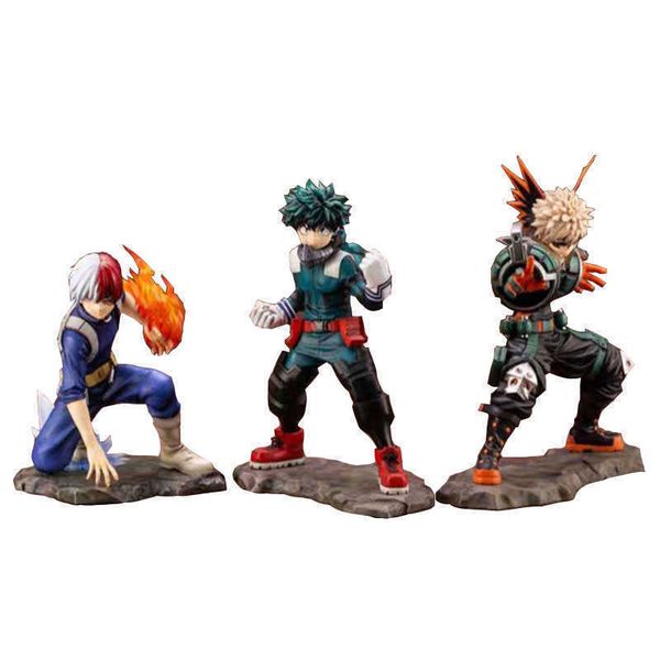 

huiya01 anime artfx my hero academia todoroki shouto bakugou katsuki midoriya izuku pvc action figure model collectible toy doll gift q0722