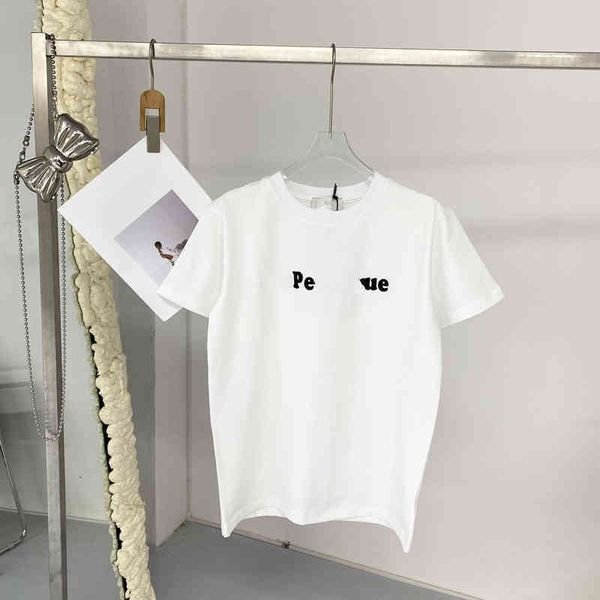 

75% off factory direct online 22 spring and summer new fashion cel men's and women's same couple's cotton round neck t-shirt, White