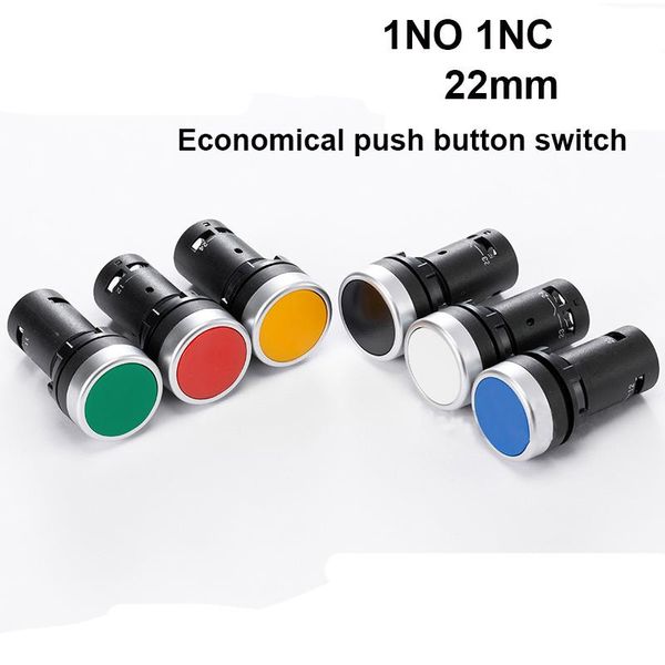 Switch 1pcs LA38-11J 22mm Momentário de apoio elétrico de auto-restauração verde vermelho 1No 1nc 3 pinos parafusos terminais de computador pcswitch