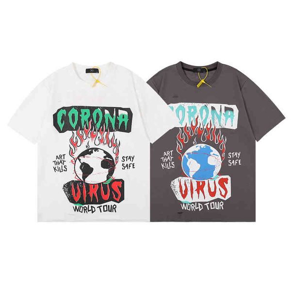 

gary dept washes old high street graffiti print hip hop couple short sleeve t-shirt, White;black