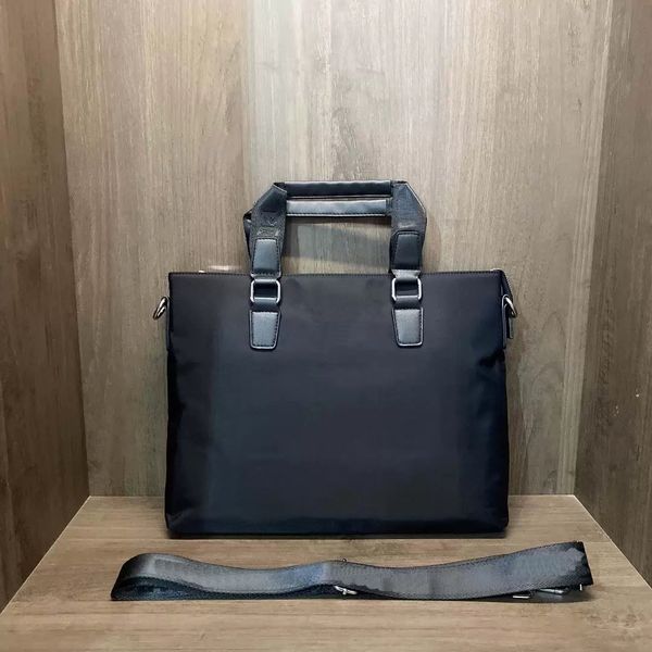 4 stili Borsa da lavoro a tracolla da uomo Borsa a tracolla casual Borse da viaggio retrò in nylon Nero e blu HQP262