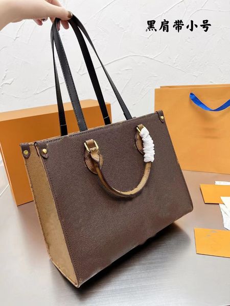 

2022designer shoulder bag women's large flower splicing large shopping bag