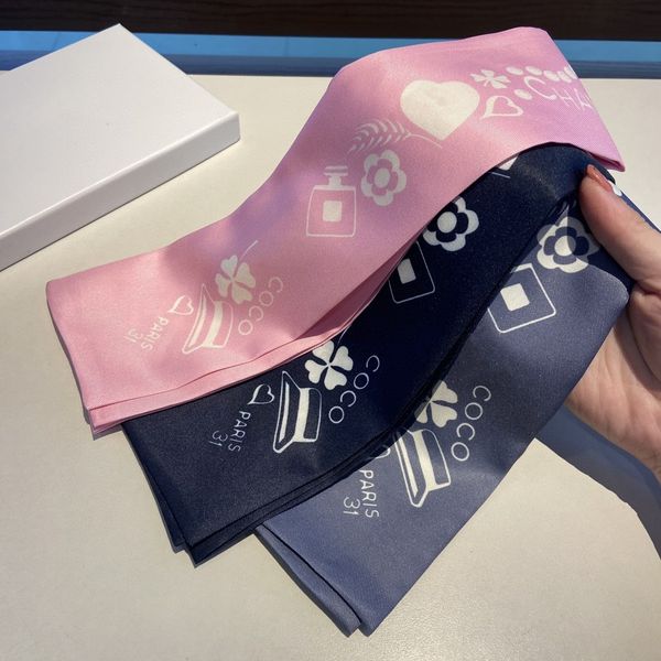 

designer design woman's scarf fashion letter copy handbag scarves neckties hair bundles 100% silk material wraps size 8.120, Blue;gray