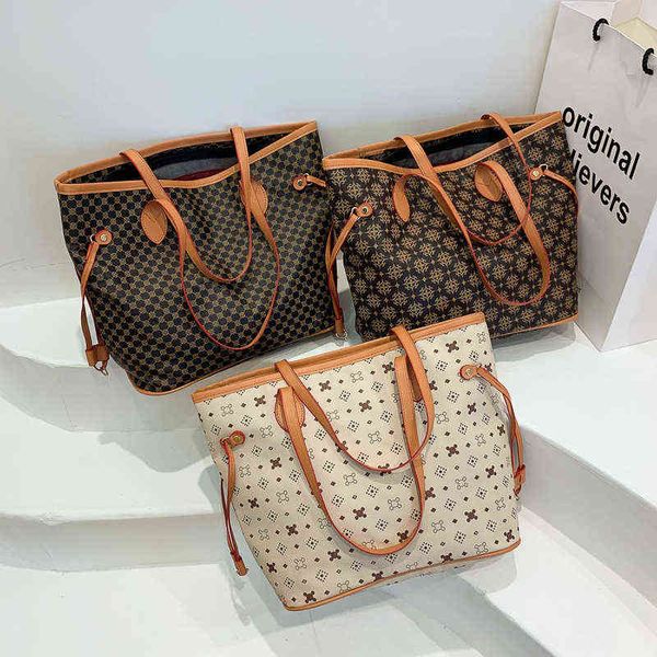 

texture bag women's new classic large capacity portable tote bag fashion simple and generous shoulder bag school bags brand 220615