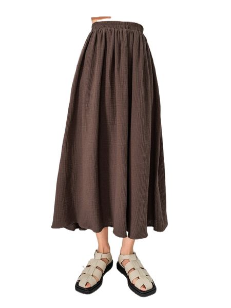 

dazy high waist solid textured skirt p6bl#, Black