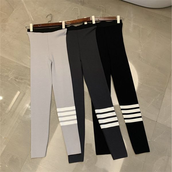

71% off 2022 summer new trendy men's and women's clothing small foot striped tb pants leggings women wear thin faded hip lifting f, White;black