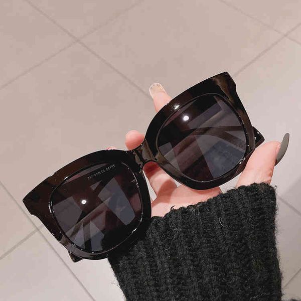 

korean personalized thick frame net red sunglass women's round face fashion casual sunglass men's trendy summer sun visors, White;black