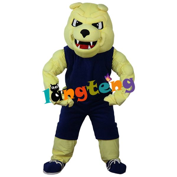 

mascot doll costume 916 yellow bulldog fierce vicious dog mascot costume cartoon character suit new version, Red;yellow