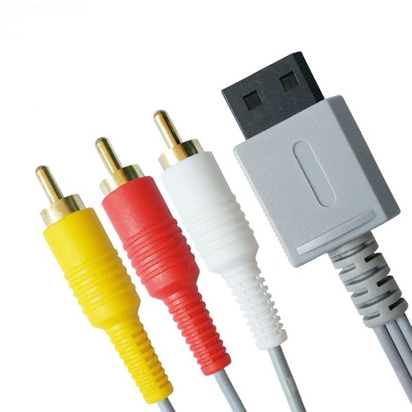 1,8 m 3 RCA Audio Video AV-Kabel Verbundkabel für Nintendo Wii Controller-Konsole