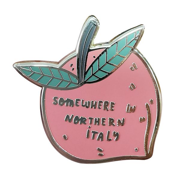 

peach italy call me by your name movie pin anime brooch badges, Blue