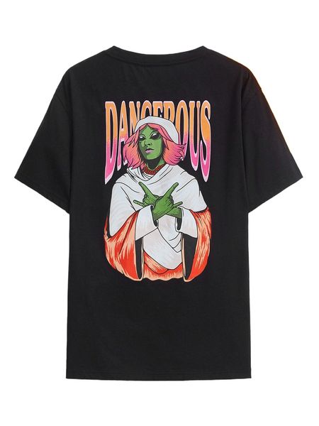 

x chapter eight men figure & letter graphic tee s3mq#, White;black