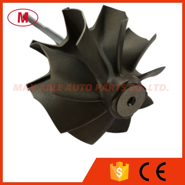 G25-550 G25-660 Reverse 53.85/49.36mm 9 Lame Cuscinetto A Sfera Turbocompressore Ruota Albero Turbina/Turbo Albero Turbina/ruota turbina