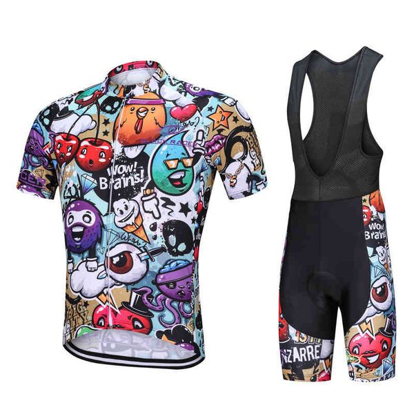 

2022 the latest bicycle riding clothing suit factory direct sales black racer summer new tour de france mountain bike strap pants short slee, Gray