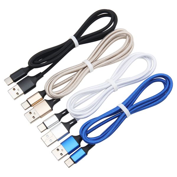 Cavi di ricarica di tipo C intrecciati Micro USB 2.0 Cavo di ricarica dati di sincronizzazione 1m 2m 3m per Samsung Xiaomi LG Android Phone