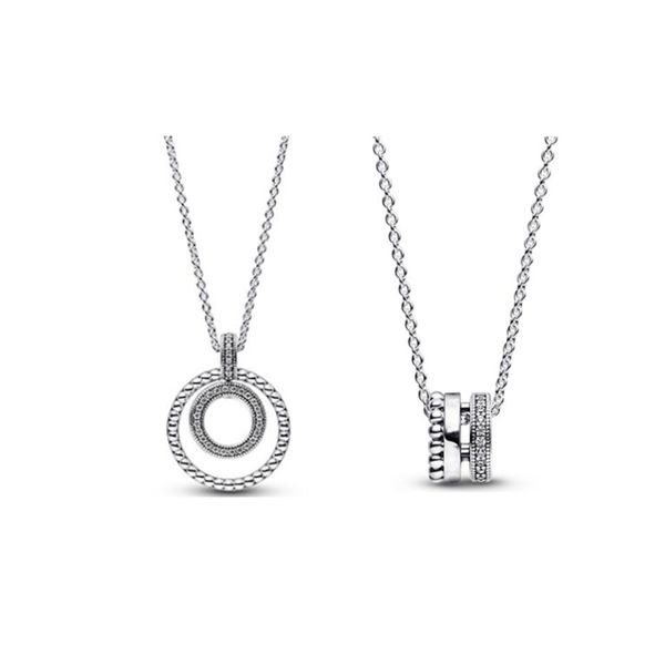 2022 Novo outono 925 Cadeia de colar de anel de anel de prata esterlina para homens de colares de estilo Pandora, jóias de presente 392308C01 392311C01