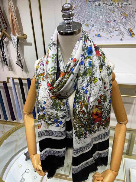 

scarves [pastoral style] cashmere scarf winter ins scarf shawl korean warm, Blue;gray
