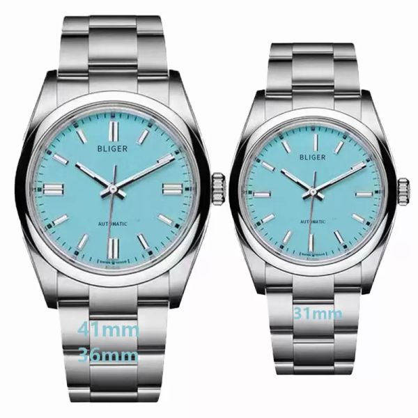 

u1 aaa quality couples mens ladies sapphire watches 31 36 41mm automatic mechanical stainless steel luminous lovers watch oyster perpetual m, Slivery;brown