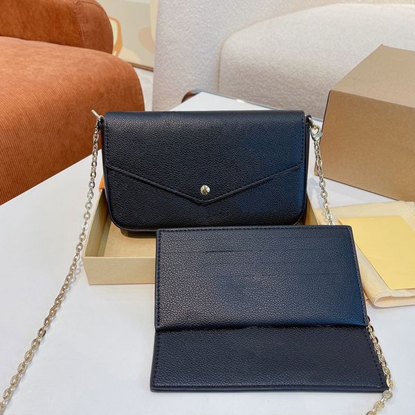 

crossbody bags designer bag multi pochette 3-piece set women shoulder bag womens handbags fashion classic chain flower multifunctional purse