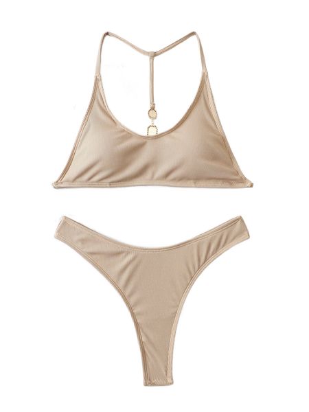 

plain rib bikini swimsuit t0vz#, White;black