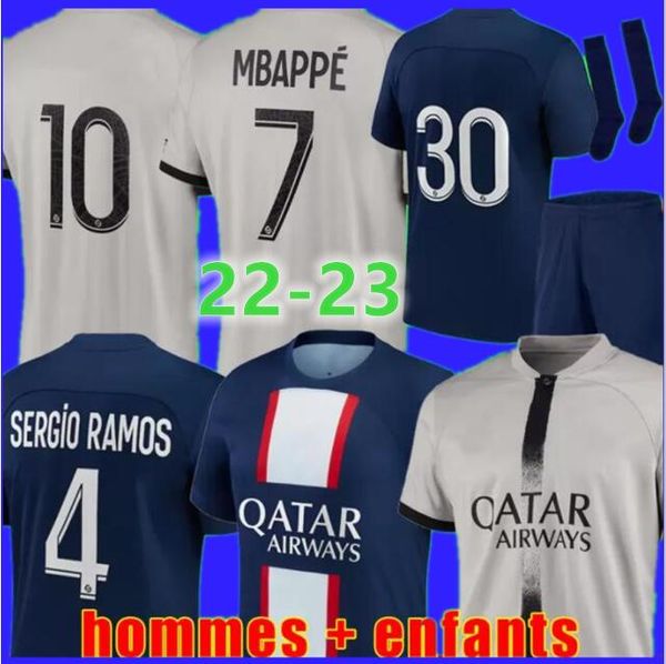 

mbappe hakimi player #30 soccer jersey sergio ramos 22 23 maillots de football 2022 2023 marquinhos verratti psgs hakimi men kids kit shirt, Black;yellow