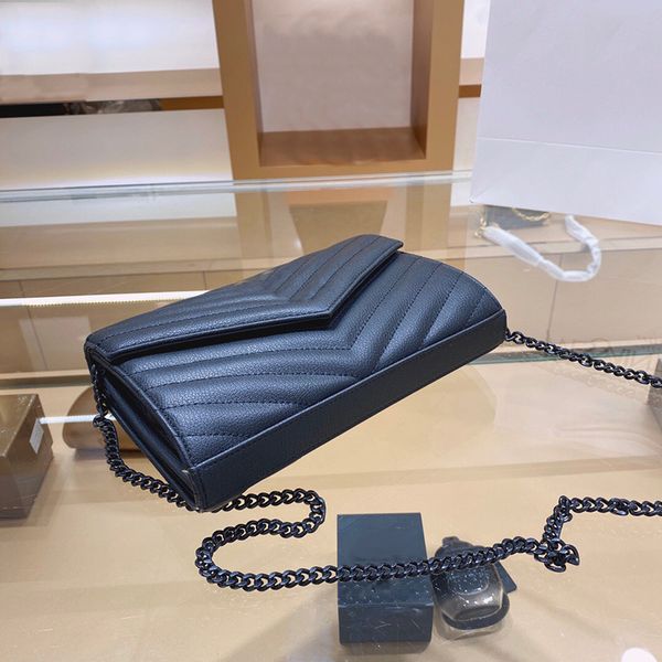 

2022 new genuine leather handbag comes with box woc chain bag women luxurys fashion designers bags female clutch classic girl handbags bag b