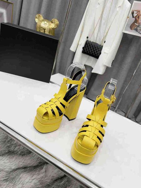 

sandals women's high-heeled sandals and curly hair cliff design 6 colors party shoes fashion summer wr70, Black