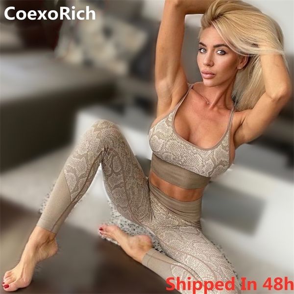 

tracksuit women fitness gym clothing set seamless yoga suit sports bra sleeveless crop tights leggings workout sportswear 220330, Gray